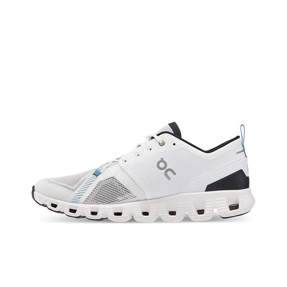 On Cloud X 3 Running Shoes Men's Low Top White, Black