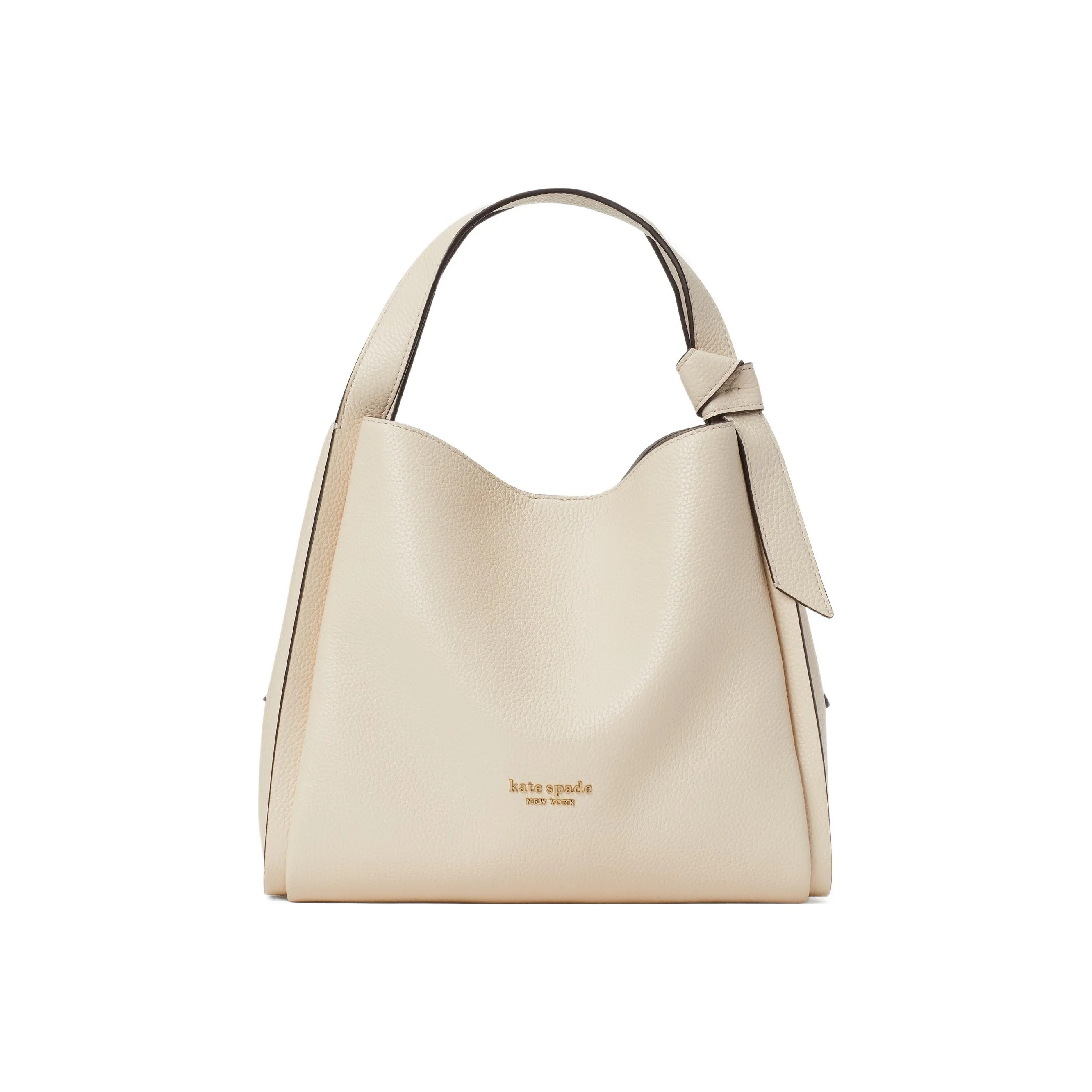 Kate Spade Knott Галька текстура Коровья кожа Сумка через плечо Сумка Средний Женские Молочный белый