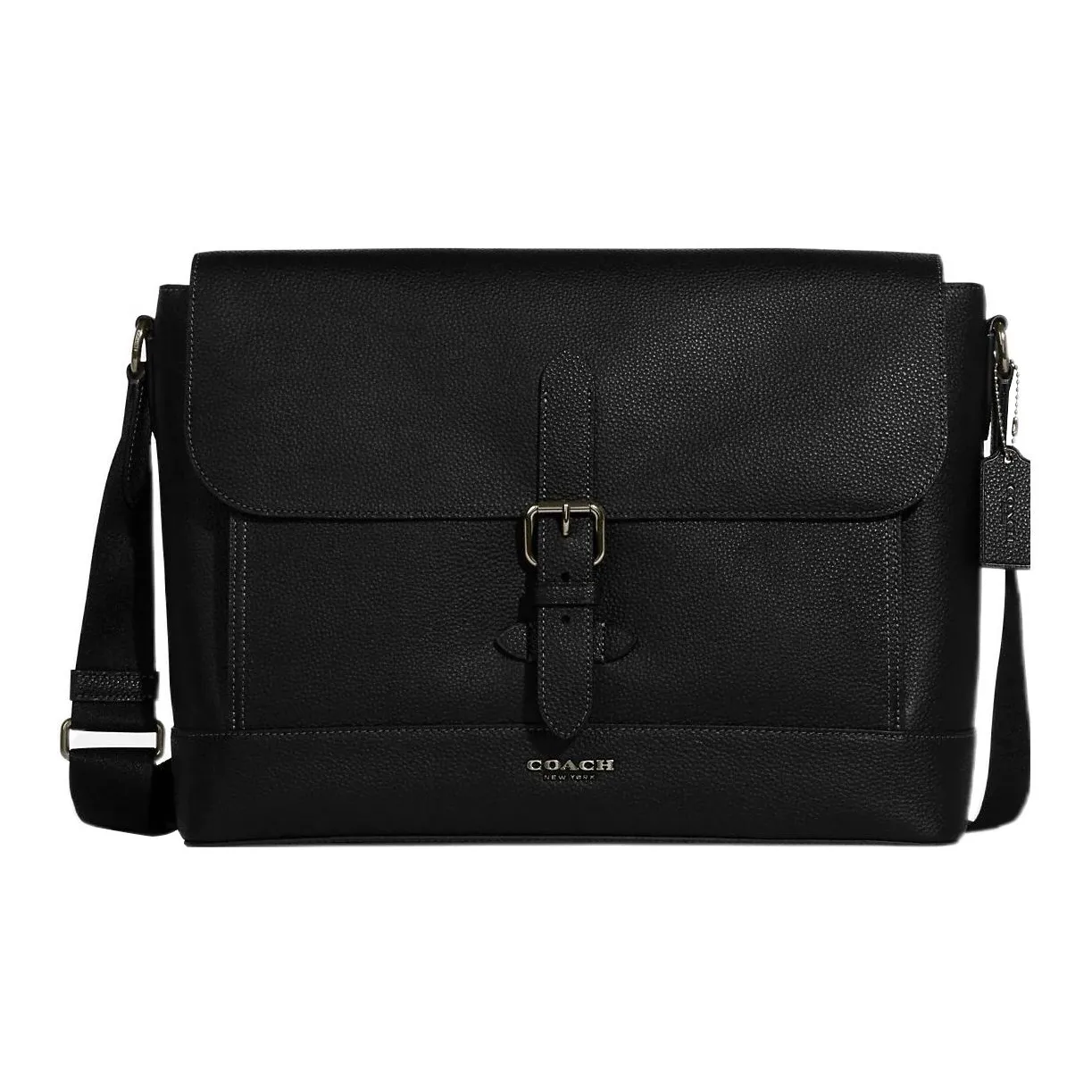 COACH Hudson Коровья кожа Курьерская сумка Сумка через плечо Большая Мужская Черная