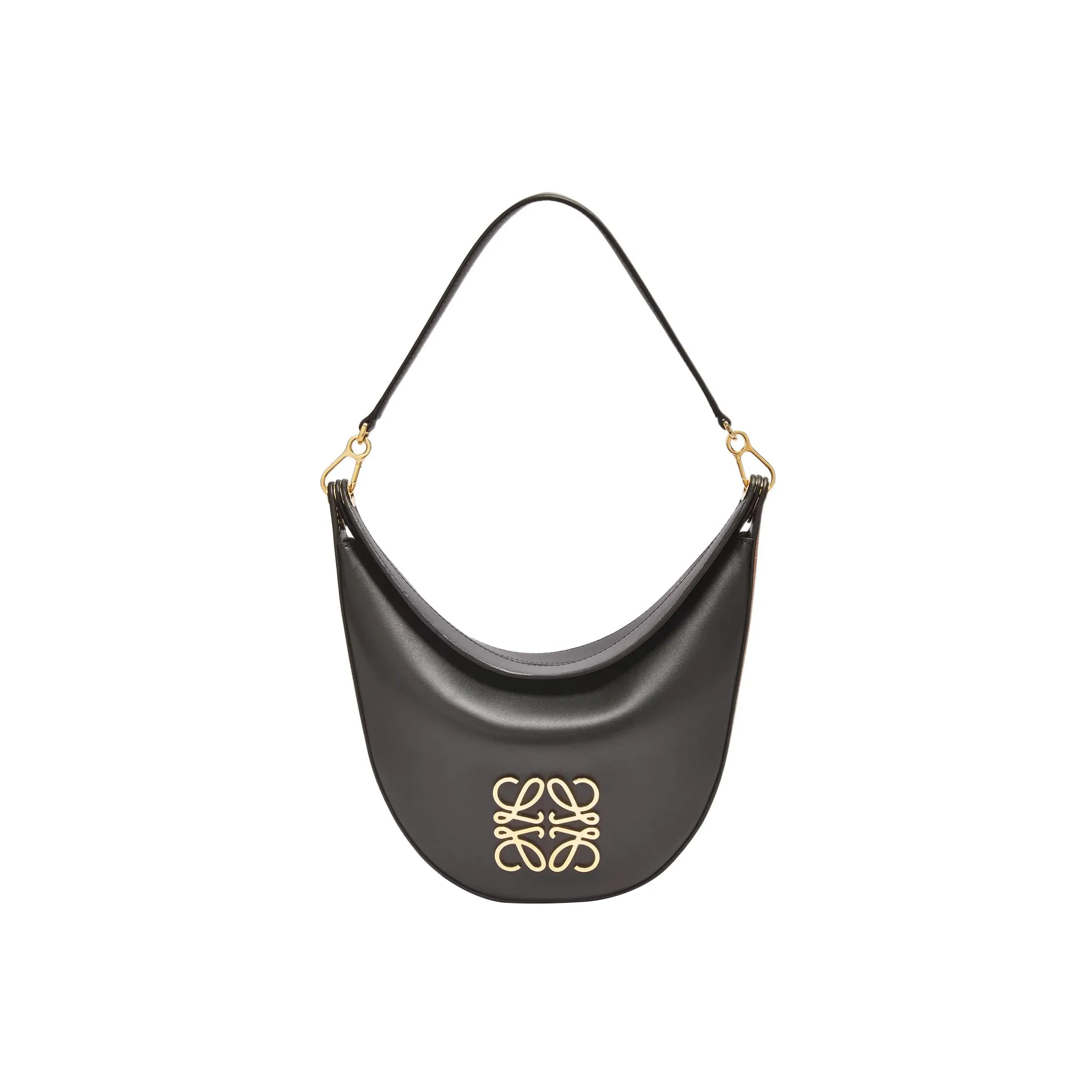 LOEWE Luna Cow Leather Hobo Bag, Handbag, Shoulder Bag Women's Black