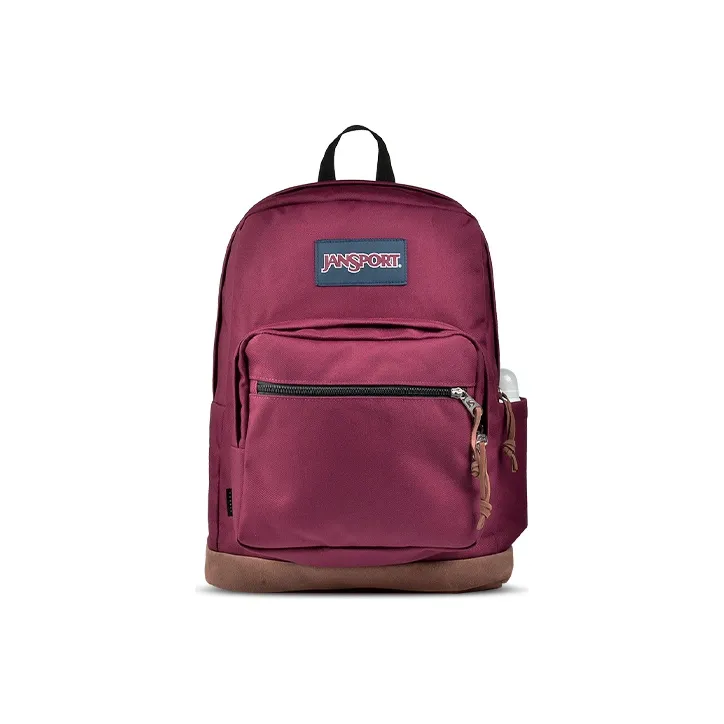 JanSport Polyester Laptop Backpack Medium Size Unisex Dark Burgundy