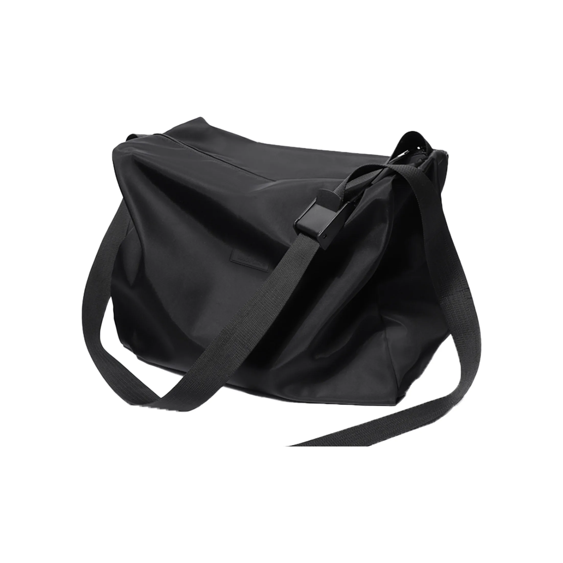 VAOPER Nylon Fabric Square Bag Toast Bag Gym Bag Travel Bag Crossbody Bag Shoulder Bag Large Size Unisex Black