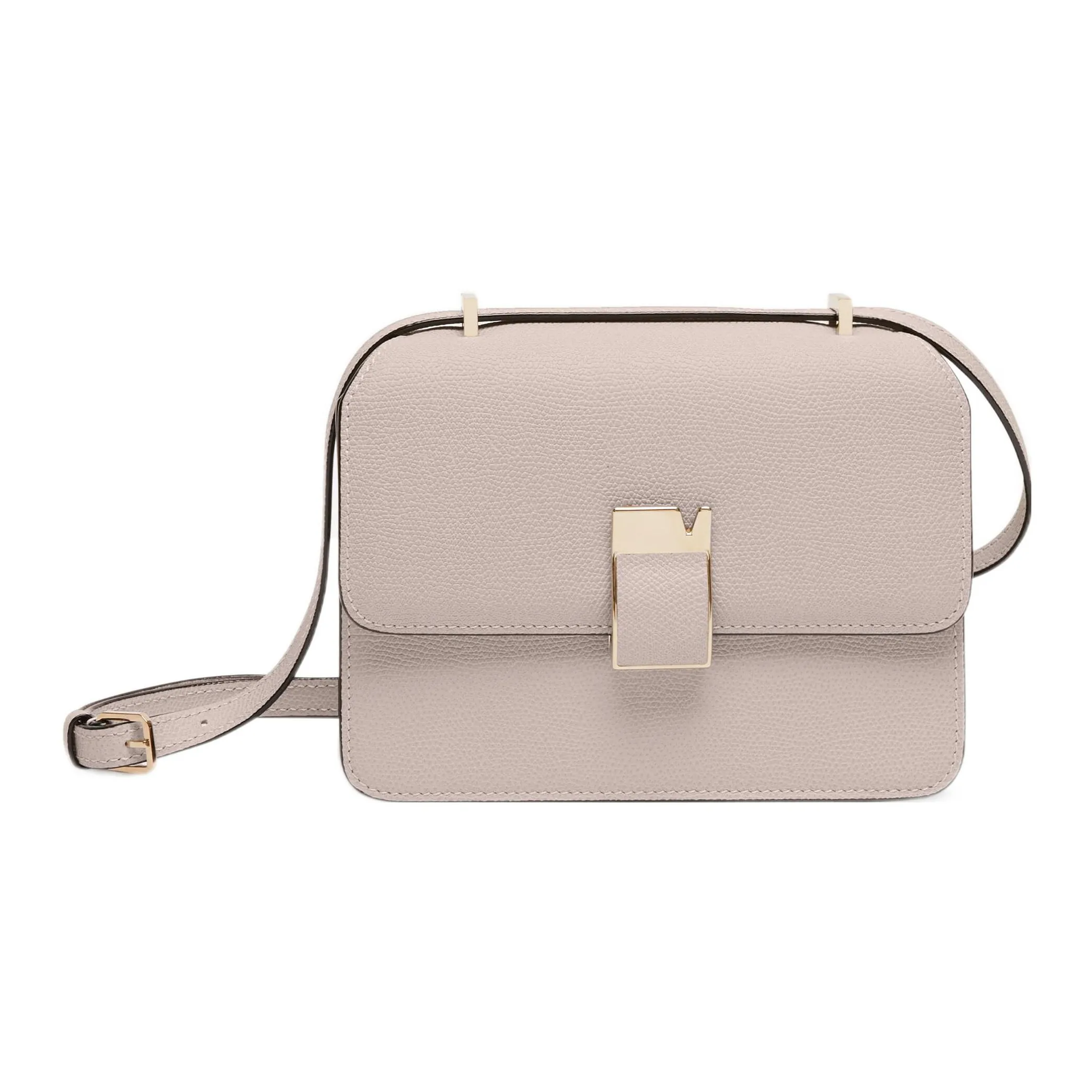 Valextra Calfskin Shoulder Bag, Crossbody Bag Mini Women's Nude