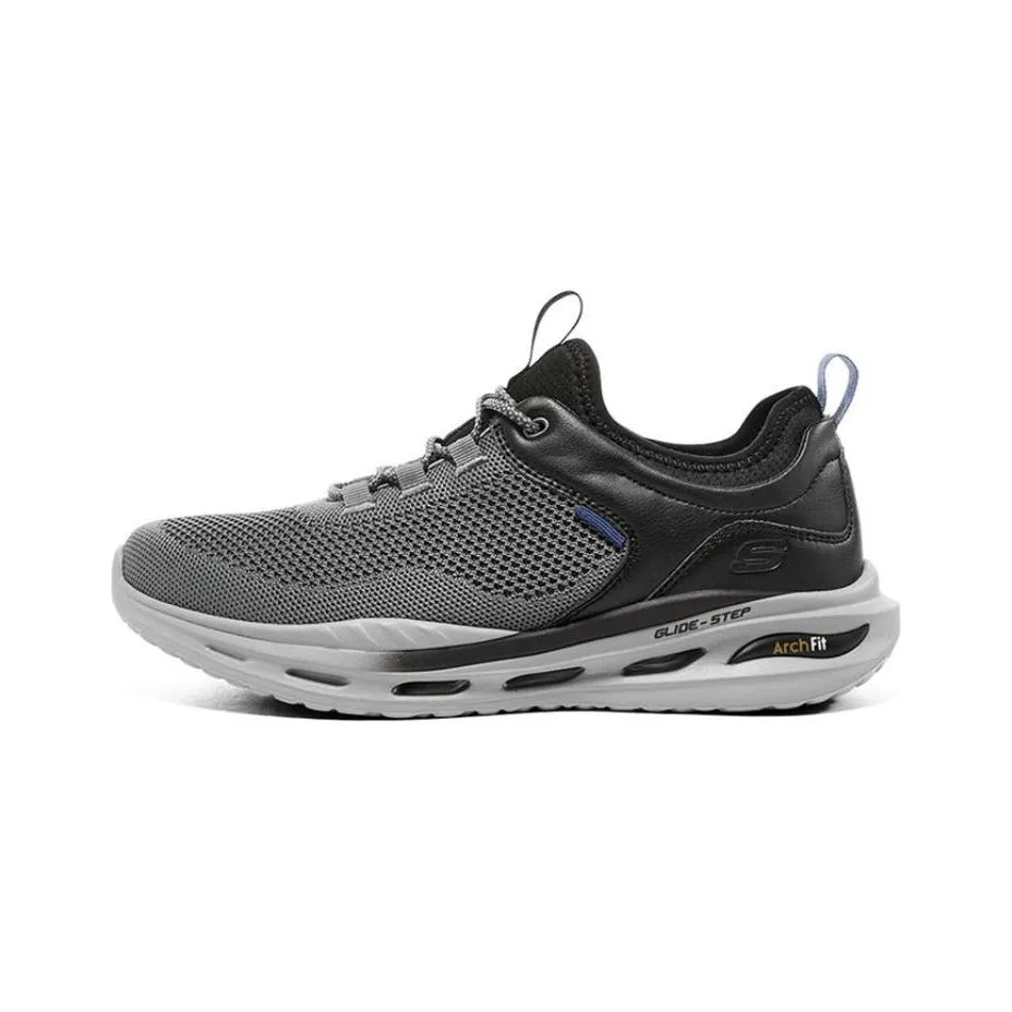 Skechers Arch Fit Series Cushioning Lightweight Low Top Casual Running Shoes Men's Gray Black