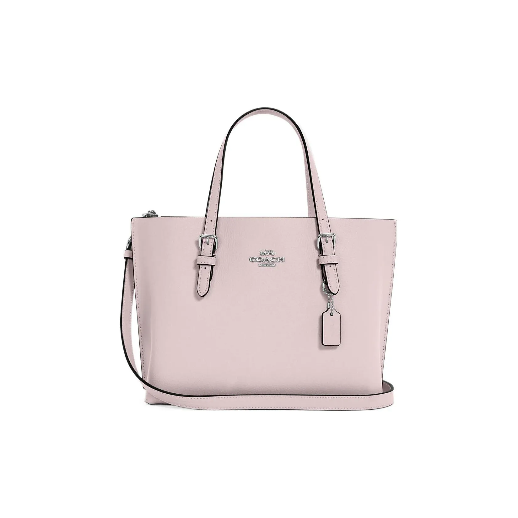 COACH Mollie Кожа Тоут Сумка Сумка для покупок Сумка через плечо Сумка среднего размера Женская Ледяной розовый