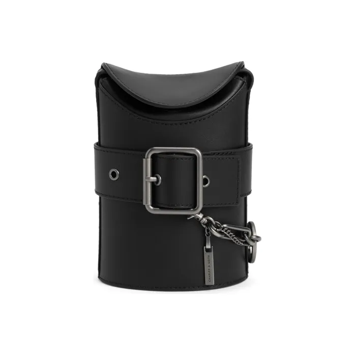 CHARLES KEITH Both Коллаборация Корова Кожа Ведрообразная Сумка Сумка через плечо Сумка на одно плечо Женская Многоцветная