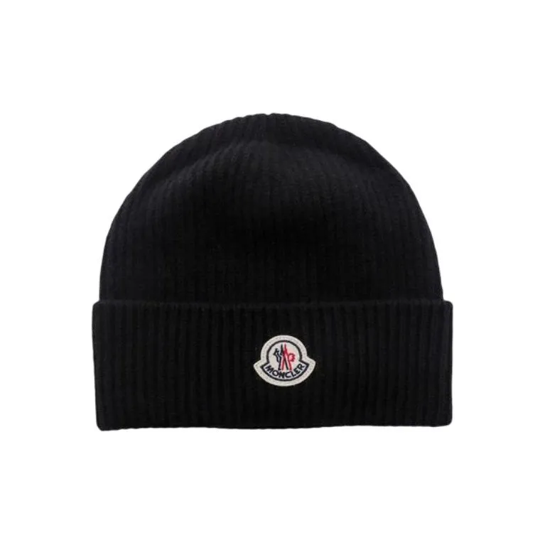 Moncler Logo Patch Turn Up Brim Beanie
