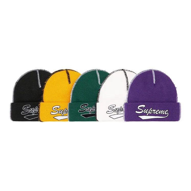 Supreme Contrast Stitch Beanie FW22