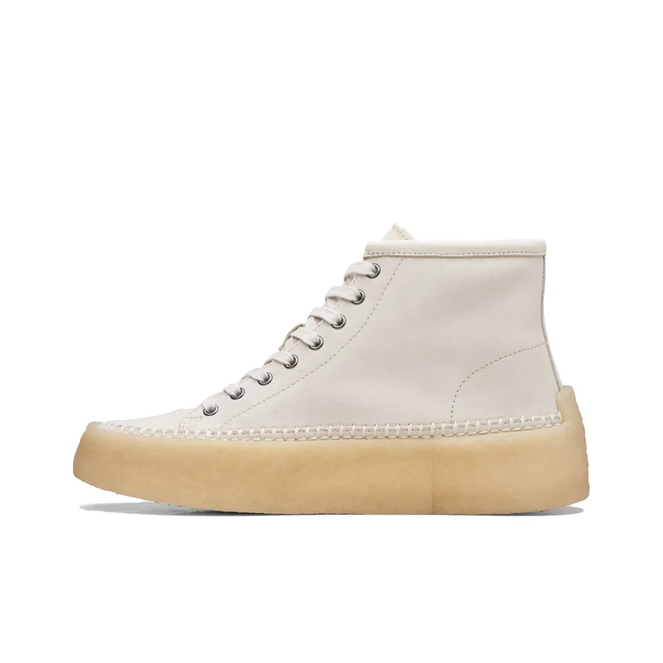 Clarks Caravan Mid Abrasion Resistant Balance Thermal Mid Top Casual Shoes Men's White