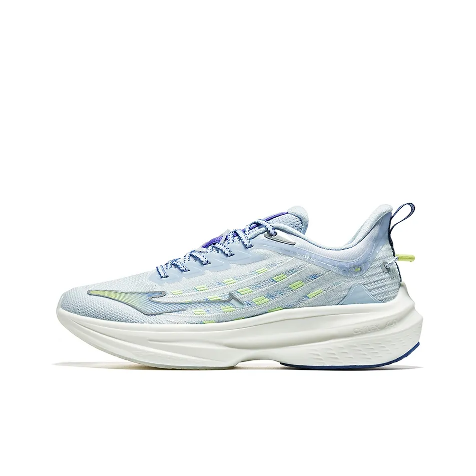 Erke Qitan 4.0 Support Low Top Running Shoes Men's Light Gray Blue Green