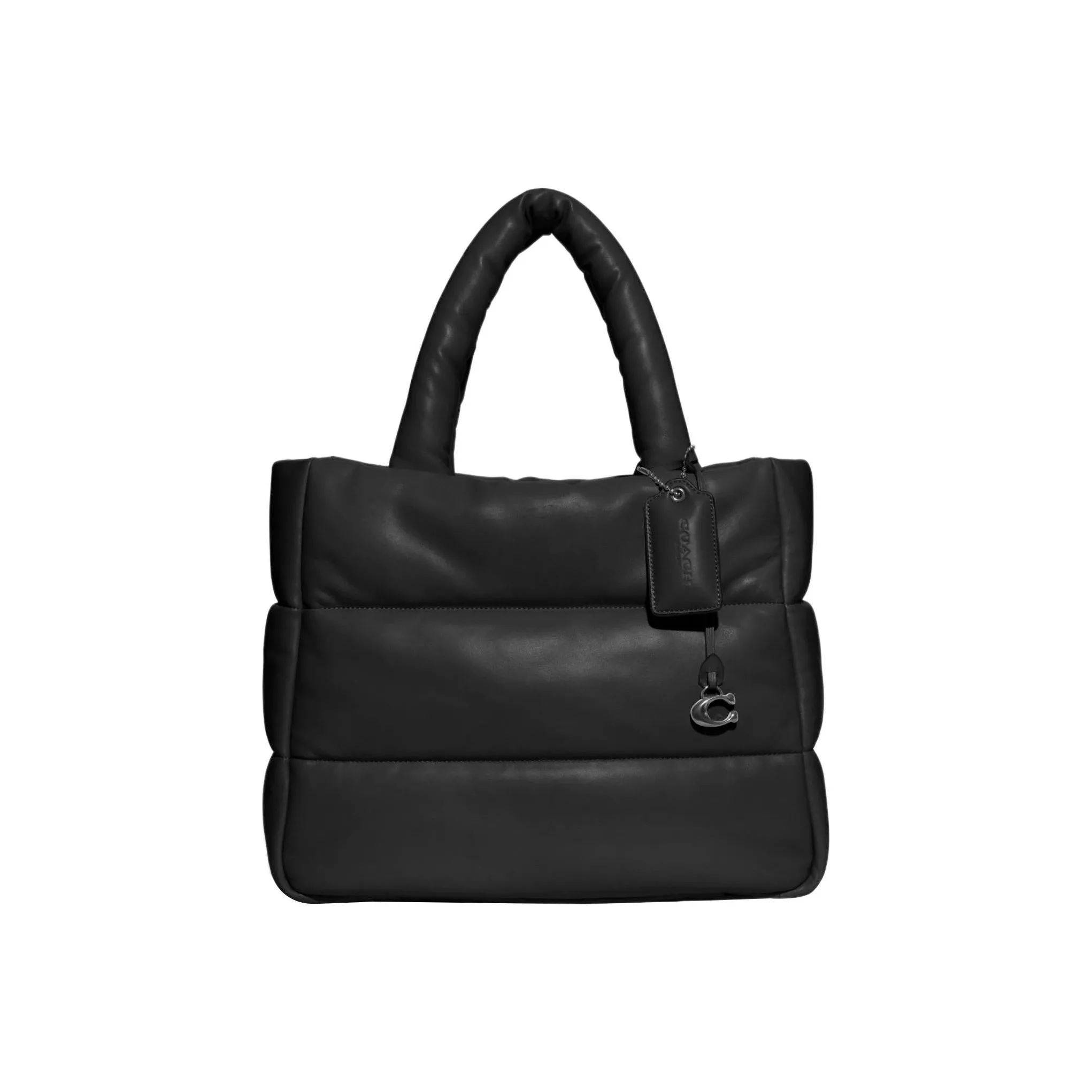 COACH Pillow Кожа Наппа Облачная Сумка Тоут Сумка Сумка для покупок Сумка Большая Женская Черная