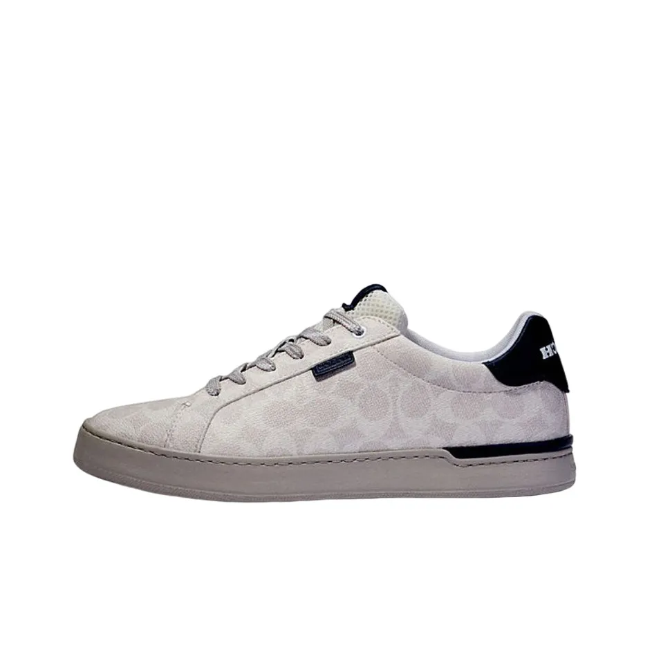 COACH Lowline Low Top Stylish Skateboarding Shoes Men's Light Gray