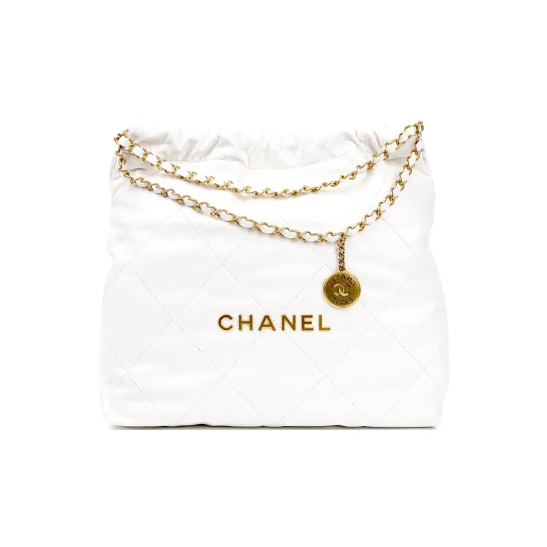 CHANEL Smooth Finish Calfskin Handbag, Tote Bag, Shopping Bag, Crossbody Bag Women's White