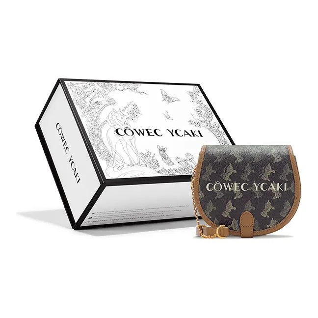 COWEC YCAKI PVC Saddle Bag Сумка через плечо Женская Церулеан Глубокий черный