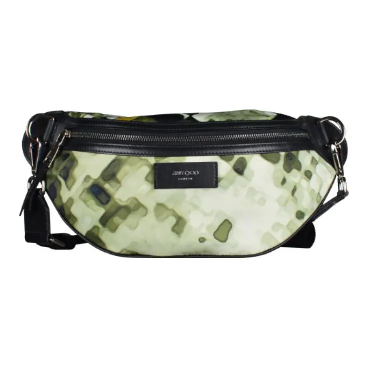 Jimmy Choo Cow Leather Detail Crossbody Bag, Fanny Pack Women's Green