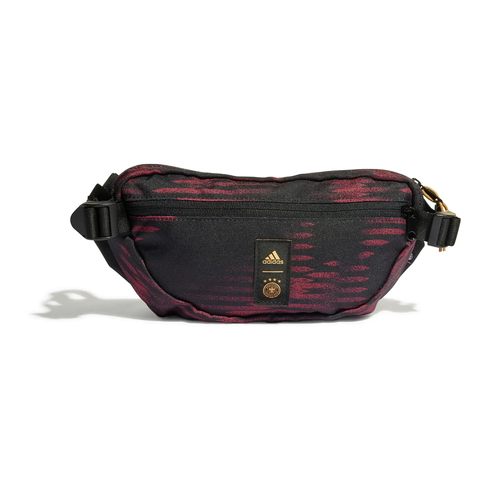 Adidas Recycled Polyester Sports Sling Bag Fanny Pack Crossbody Bag Regular Unisex Black Gold