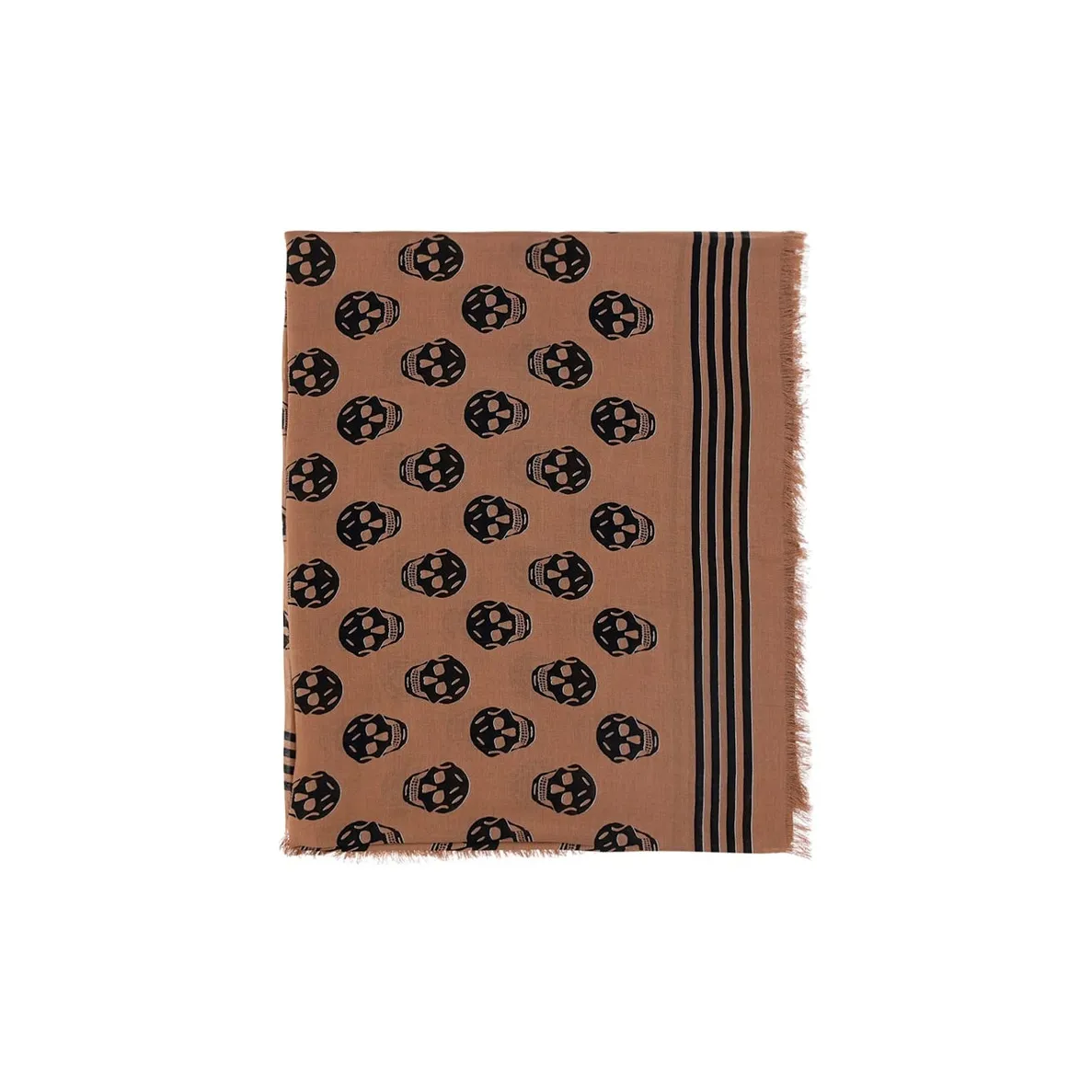 Alexander McQueen Silk Scarves Men's Camel