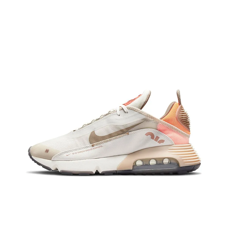 Nike Air Max 2090 Амортизация и устойчивость к истиранию низкий топ беговые кроссовки мужской бежевый оранжевый пэчворк
