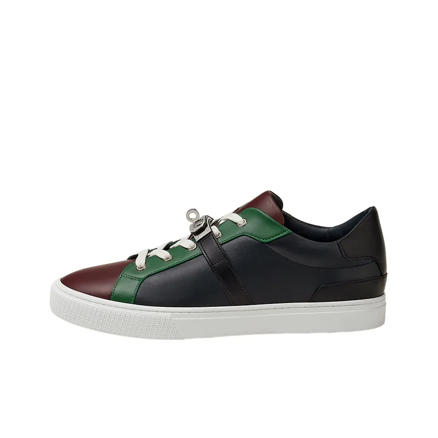 HERMES Low Top Stylish Skateboarding Shoes Men's Black