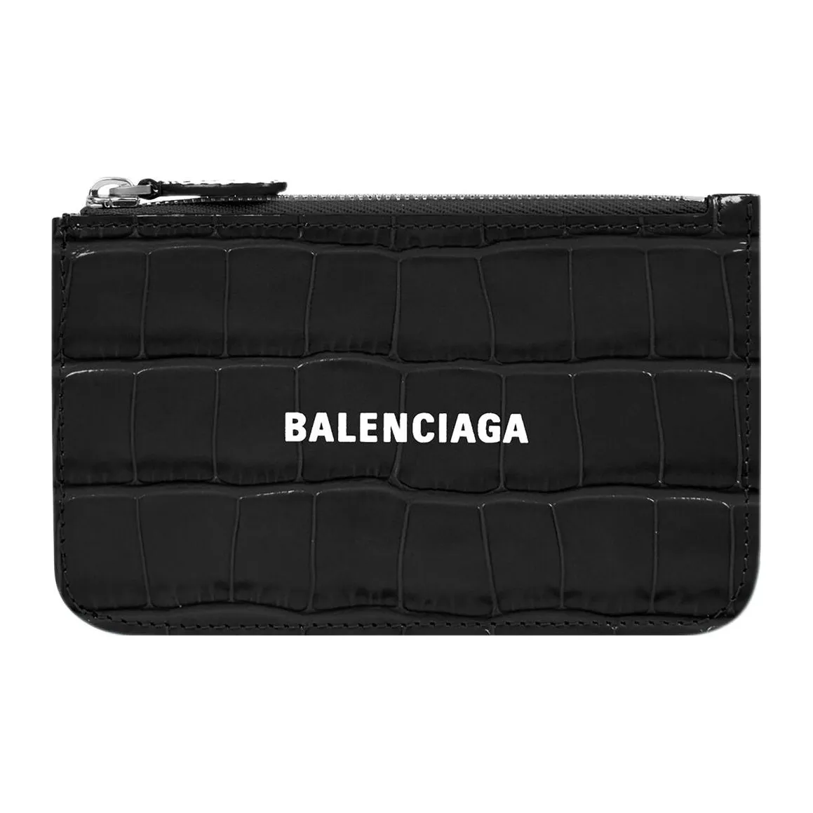 Balenciaga Cash Cow Leather Card Holder, Coin Purse, Wallet Tubas Women's Black