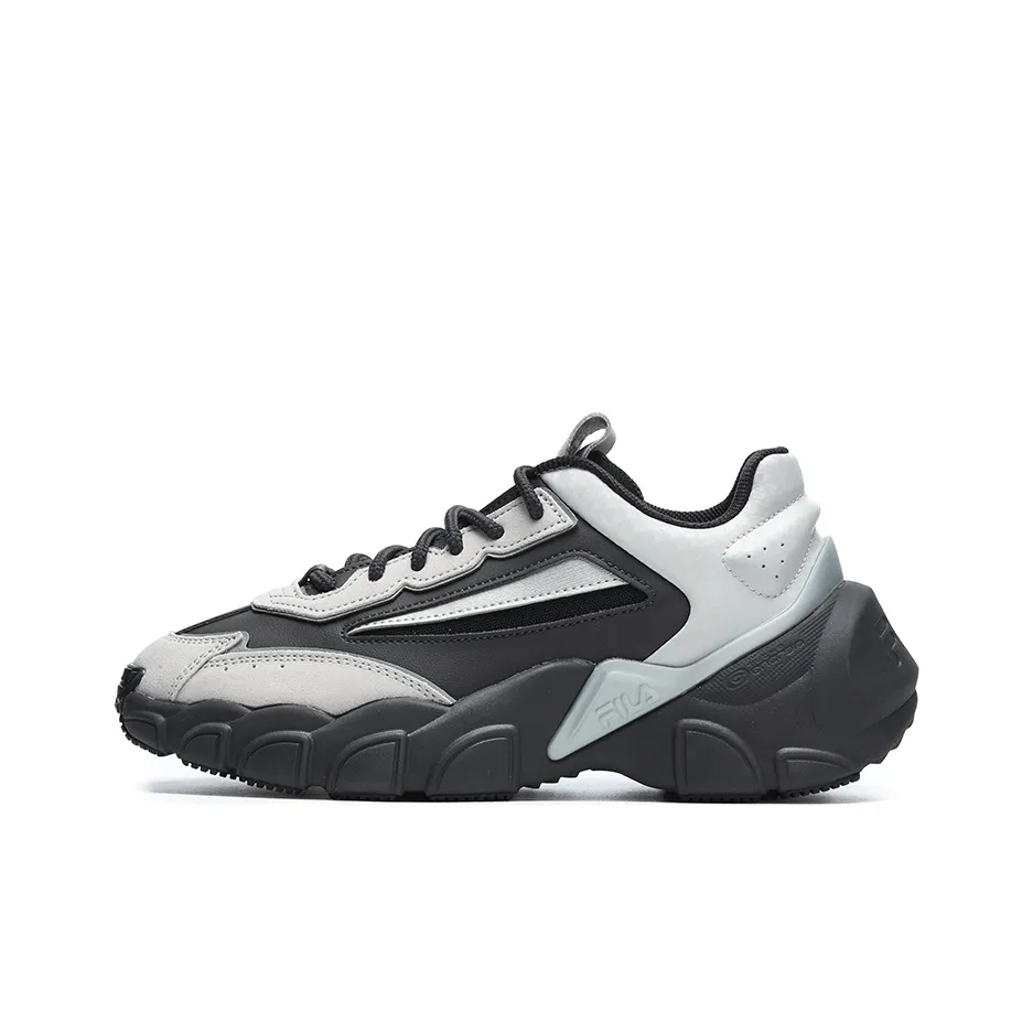 FILA Fashion Sneakers Cushioning Anti Slip And Wear Resistant Low Top Casual Shoes Women's Lotus Gray Forged Iron