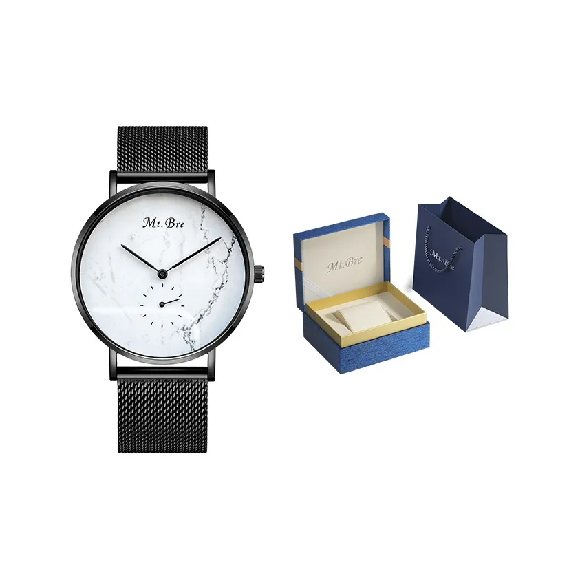 MT.BRE Essential Collection Кварцевый автоматический механический механизм Часы Мужские Белый циферблат 8073 BMHZ