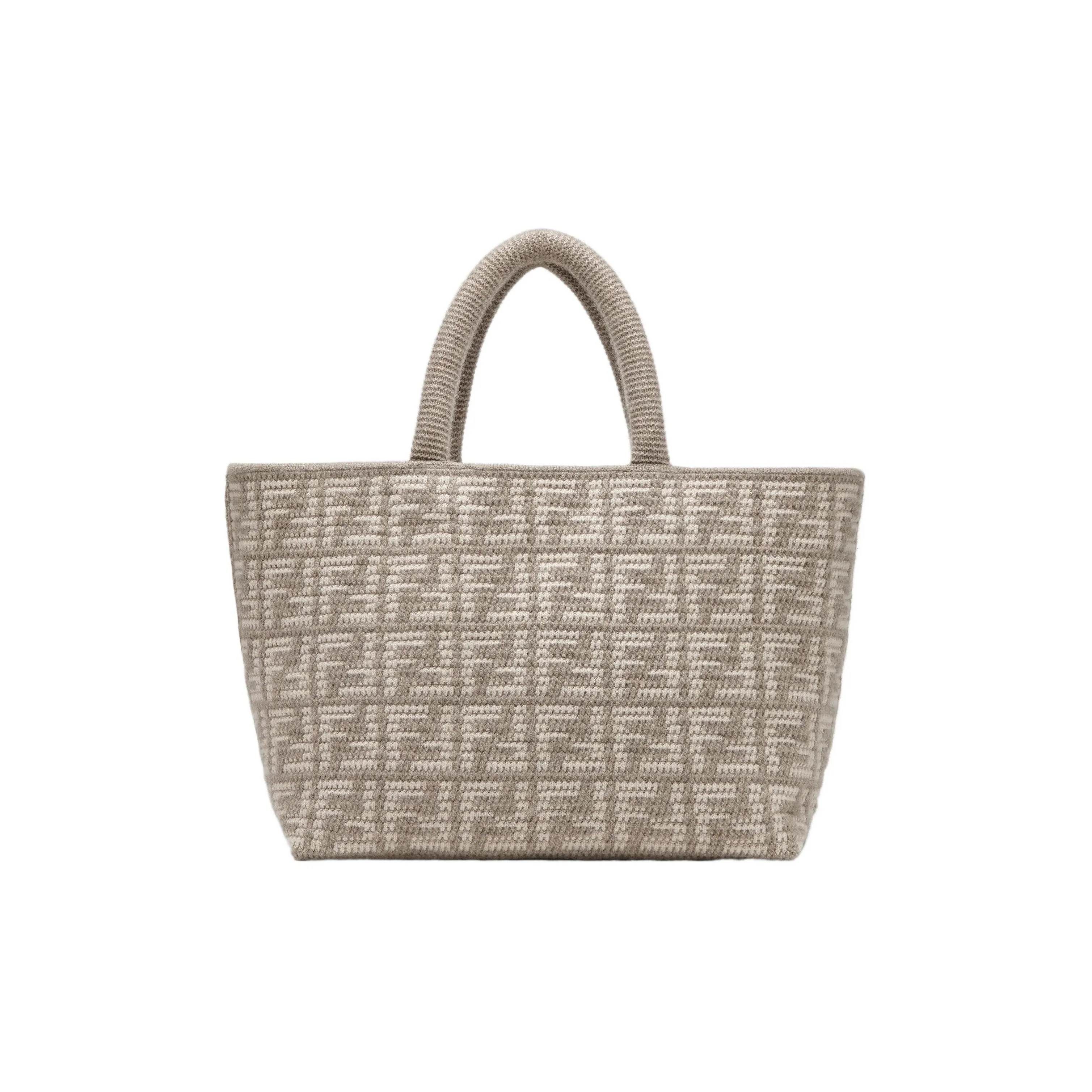 FENDI Cashmere Tote Bag, Shopping Bag, Handbag Large Women's Beige