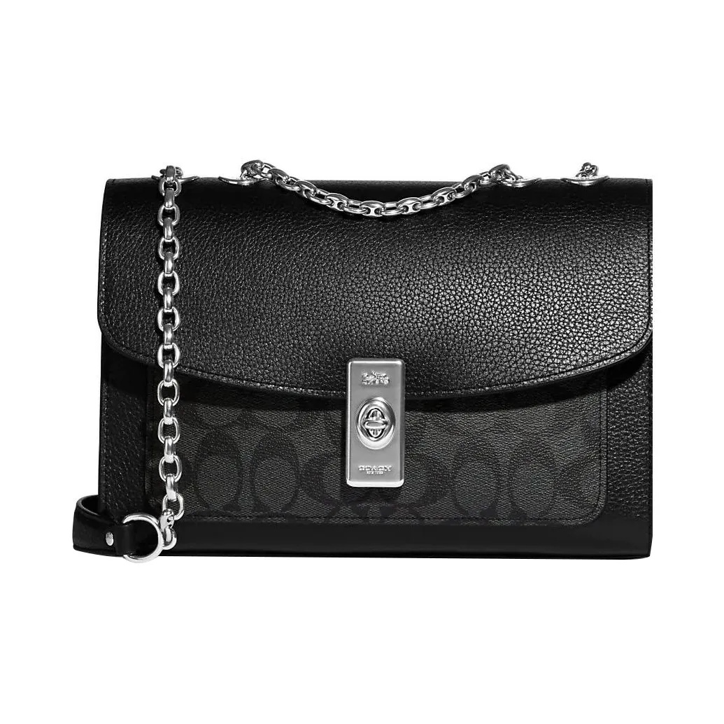 COACH Lane Cow Leather Crossbody Bag Shoulder Bag Women's Black