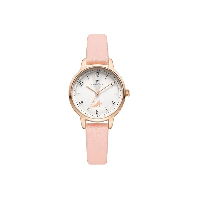 Disney Princess Кварцевый механизм Резиновый ремешок Ремешок Часы Женские часы Белый циферблат MK 11530P