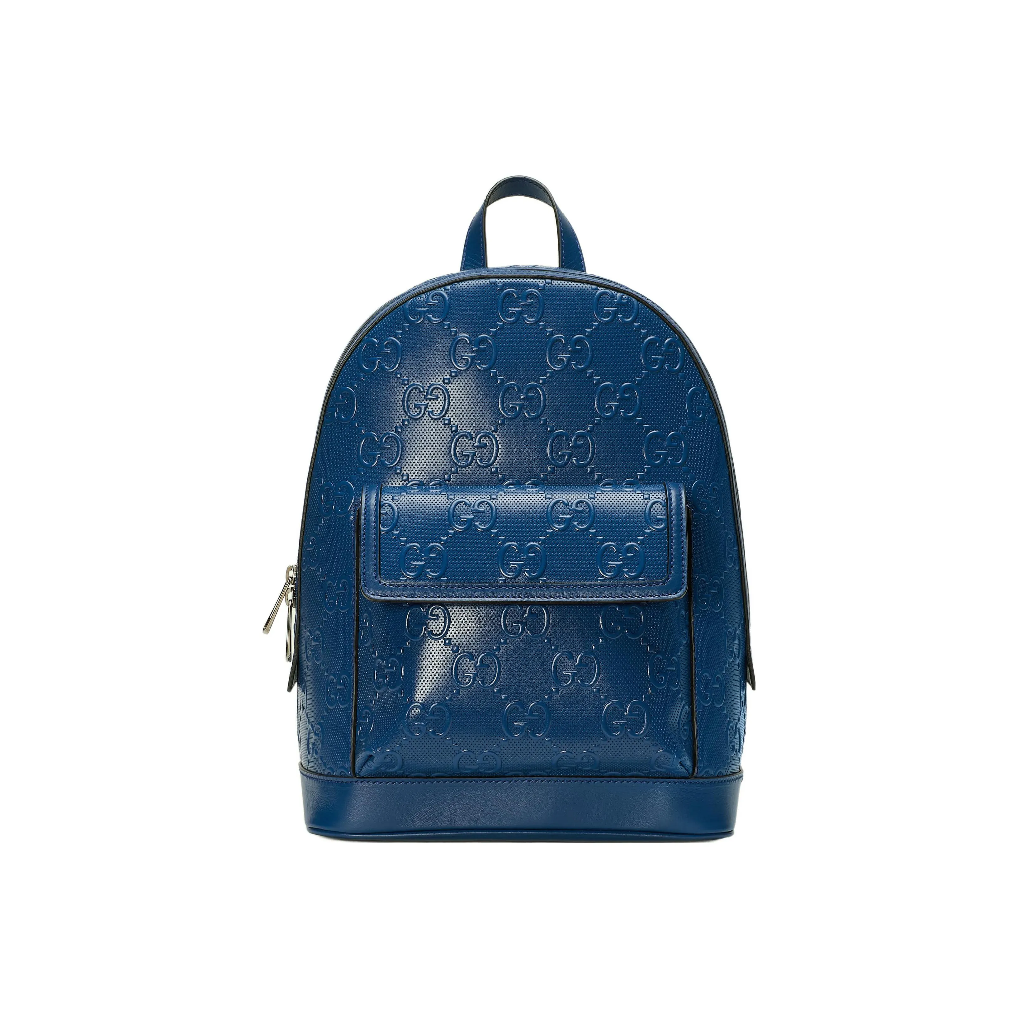 GUCCI Leather Backpack Medium Size Men's Blue