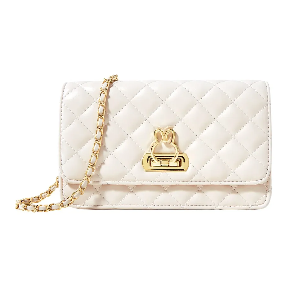 MIFFY ПУ (полиуретан) Сумка через плечо Стандартная Женская Экрю Черный