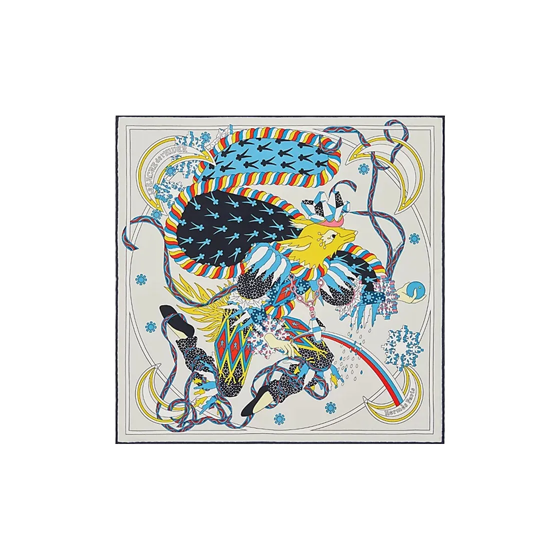 HERMES Шелковые шарфы Серый Женские