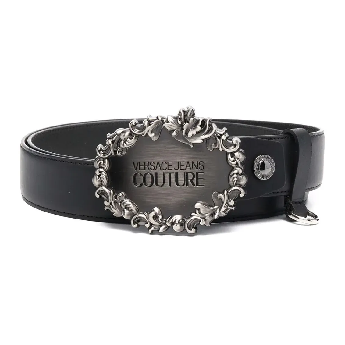 VERSACE JEANS COUTURE Leather Belts Men's Black Width 3.5cm