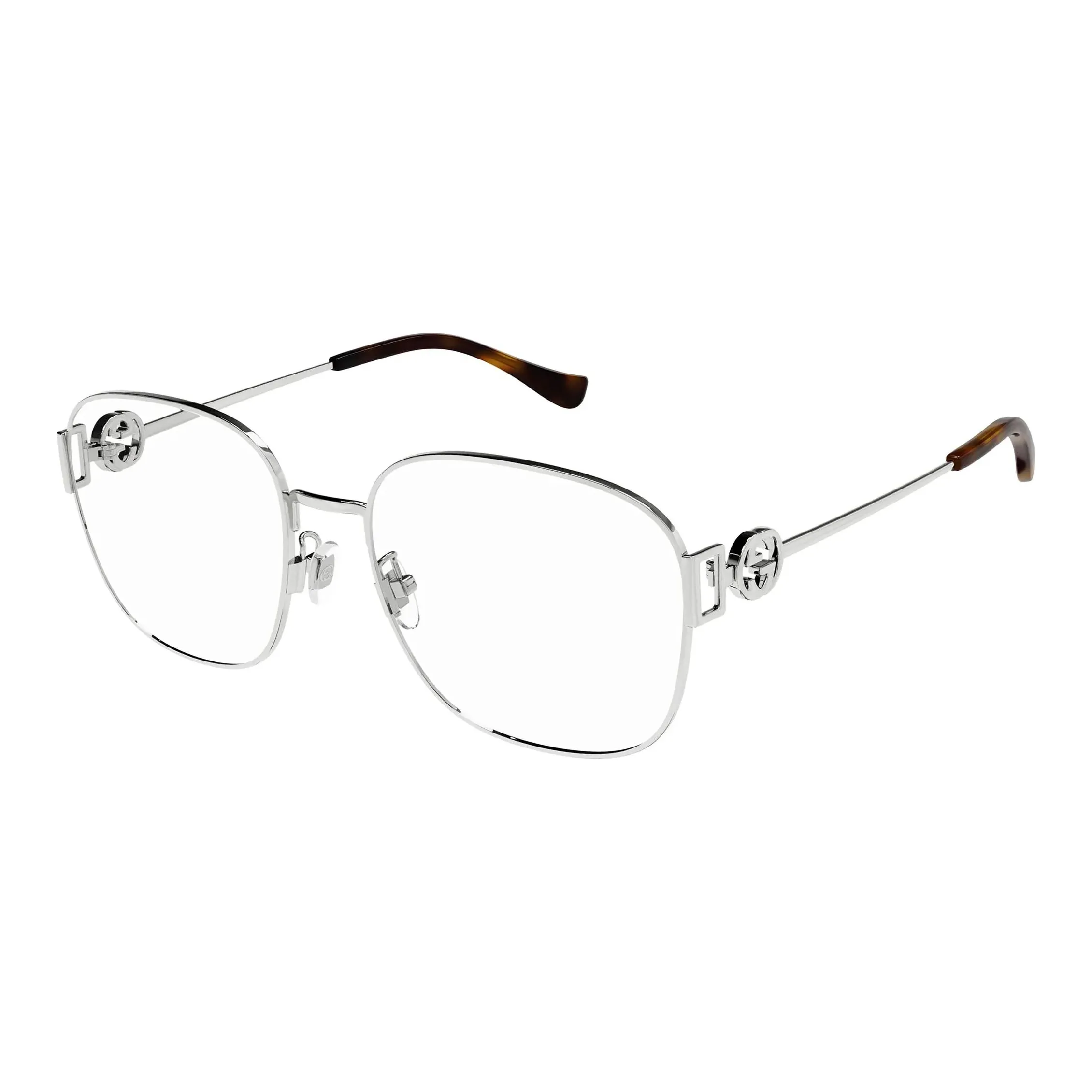 GUCCI OVAL SUNGLASSES Унисекс Серебряный