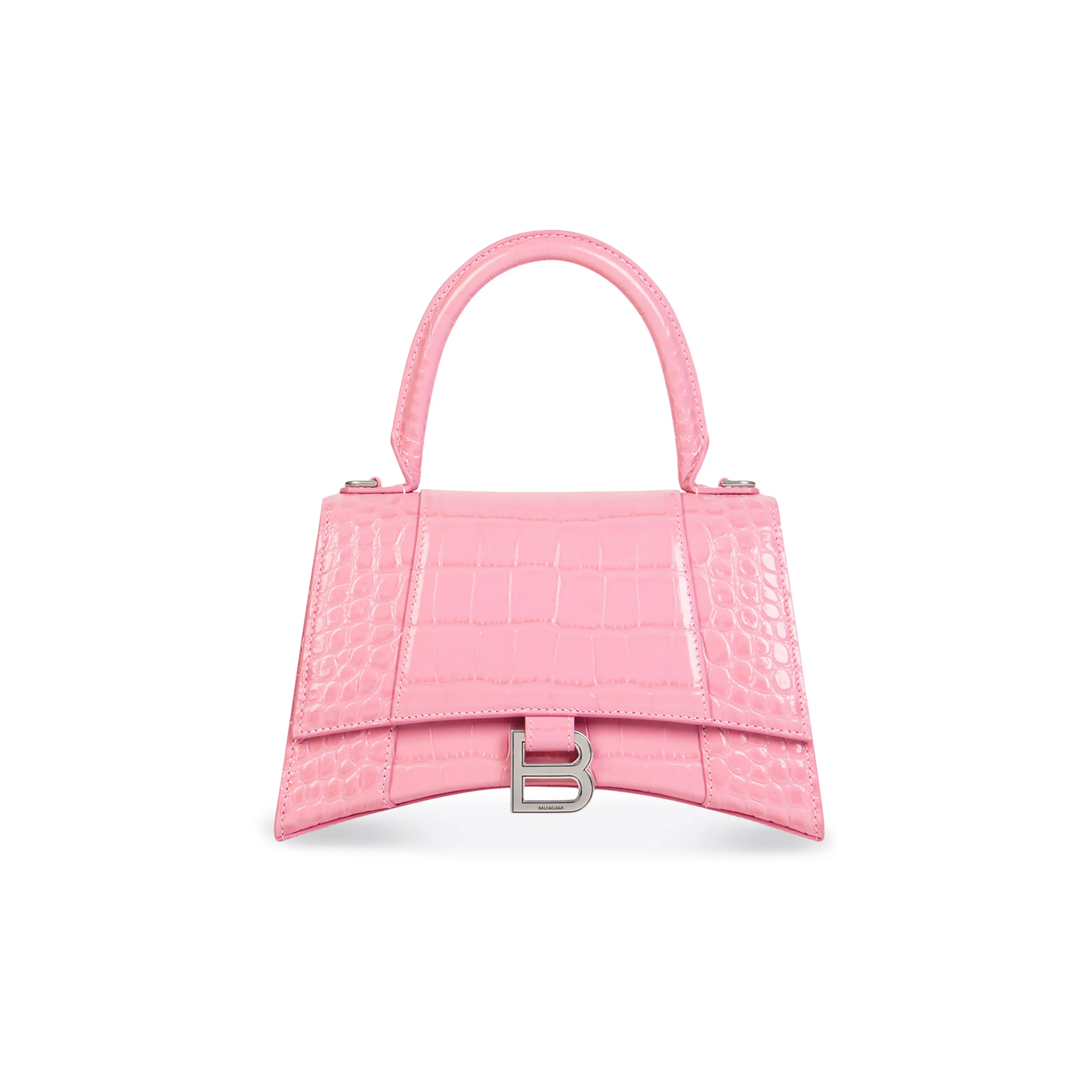 Balenciaga Hourglass Cow Leather Portable Crossbody Bag Shoulder Bag Small Size Women's Pink