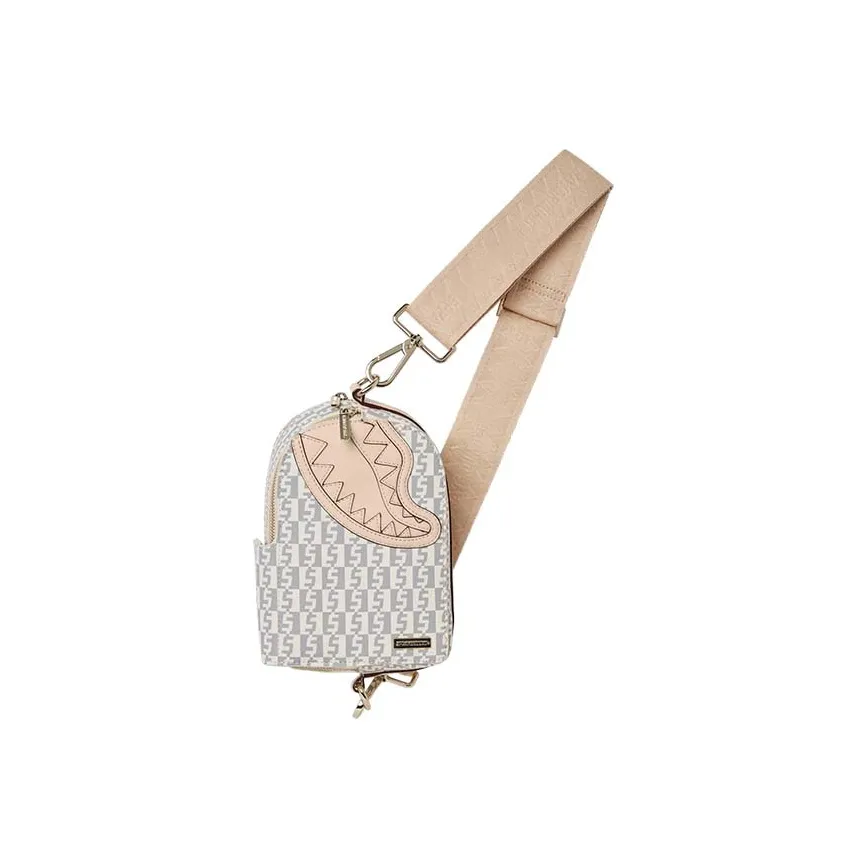 SPRAYGROUND PVC Повседневная Сумка Слинг Сумка Унисекс Экрю