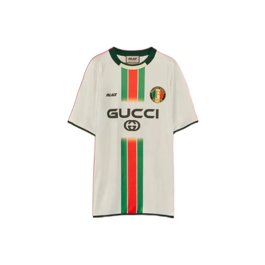 PALACE X GUCCI Printed Football Technical Jersey T-shirt
