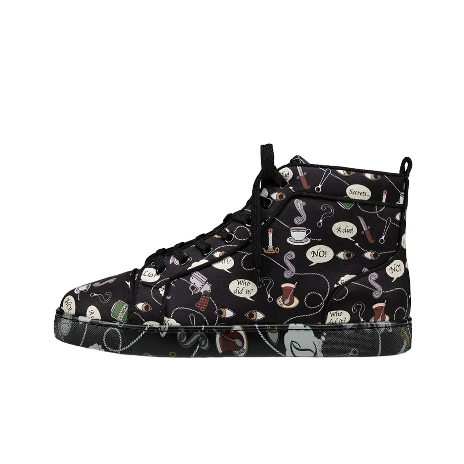CL LUBOTING Louis High Top Stylish Skateboarding Shoes Men's Black