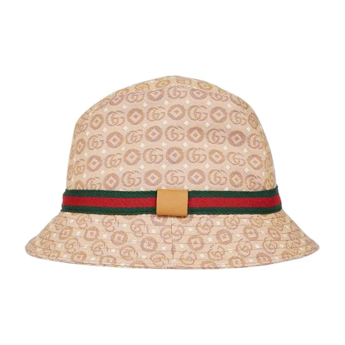 GUCCI GG Supreme Bucket Hats Kids Beige