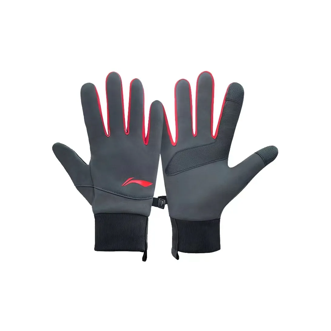 LINING Полиэстер/Эластан/ПУ (полиуретан) Спортивные перчатки Серый Унисекс