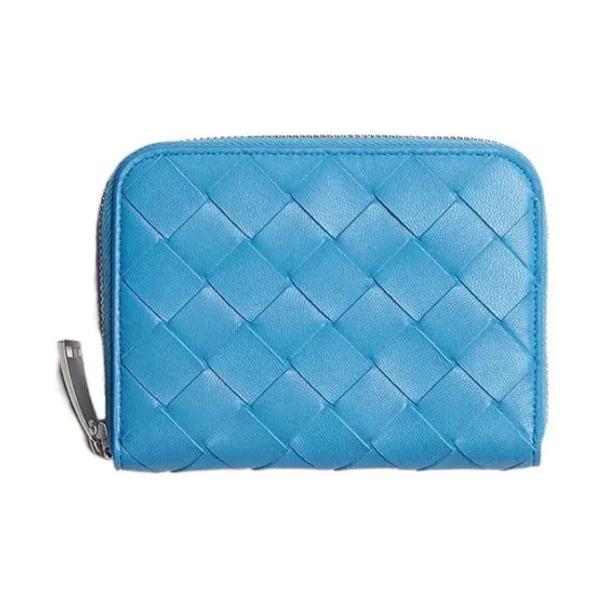 Bottega Veneta With Cow Leather And Sheepskin Coin Purse Women's Blue