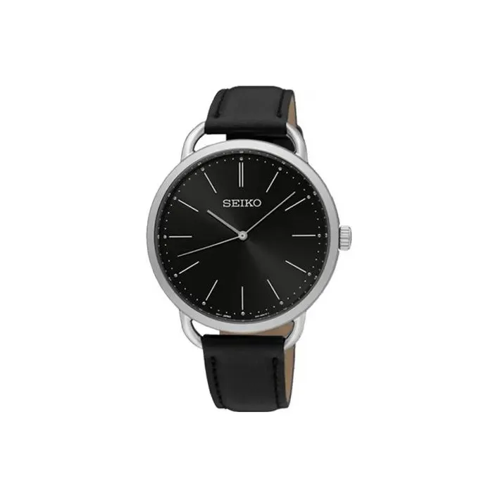 SEIKO Кварцевый механизм Часы Унисекс Черный циферблат