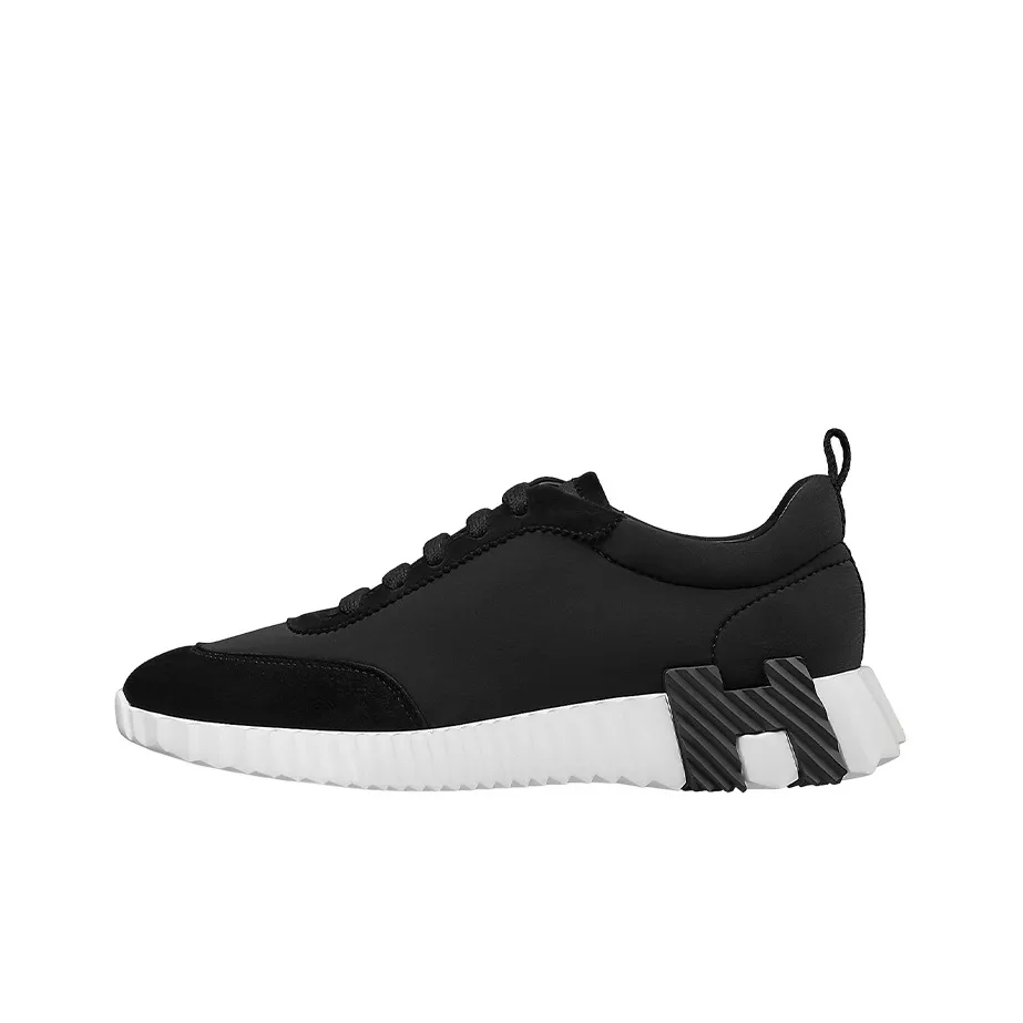 HERMES Bouncing Low Top Sports Casual Shoes Women's Black