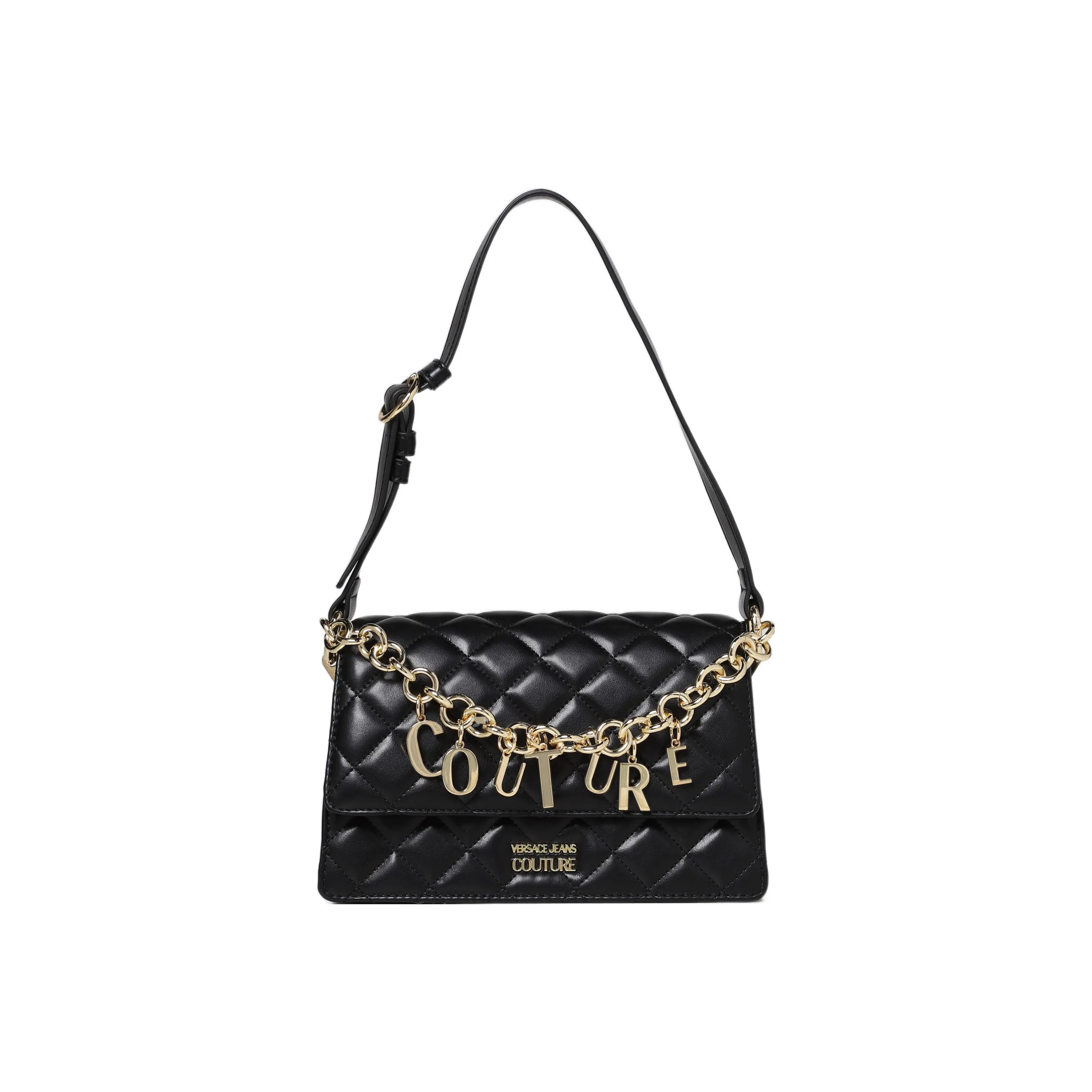VERSACE JEANS COUTURE Polyester Portable One Shoulder Bag Women's Black