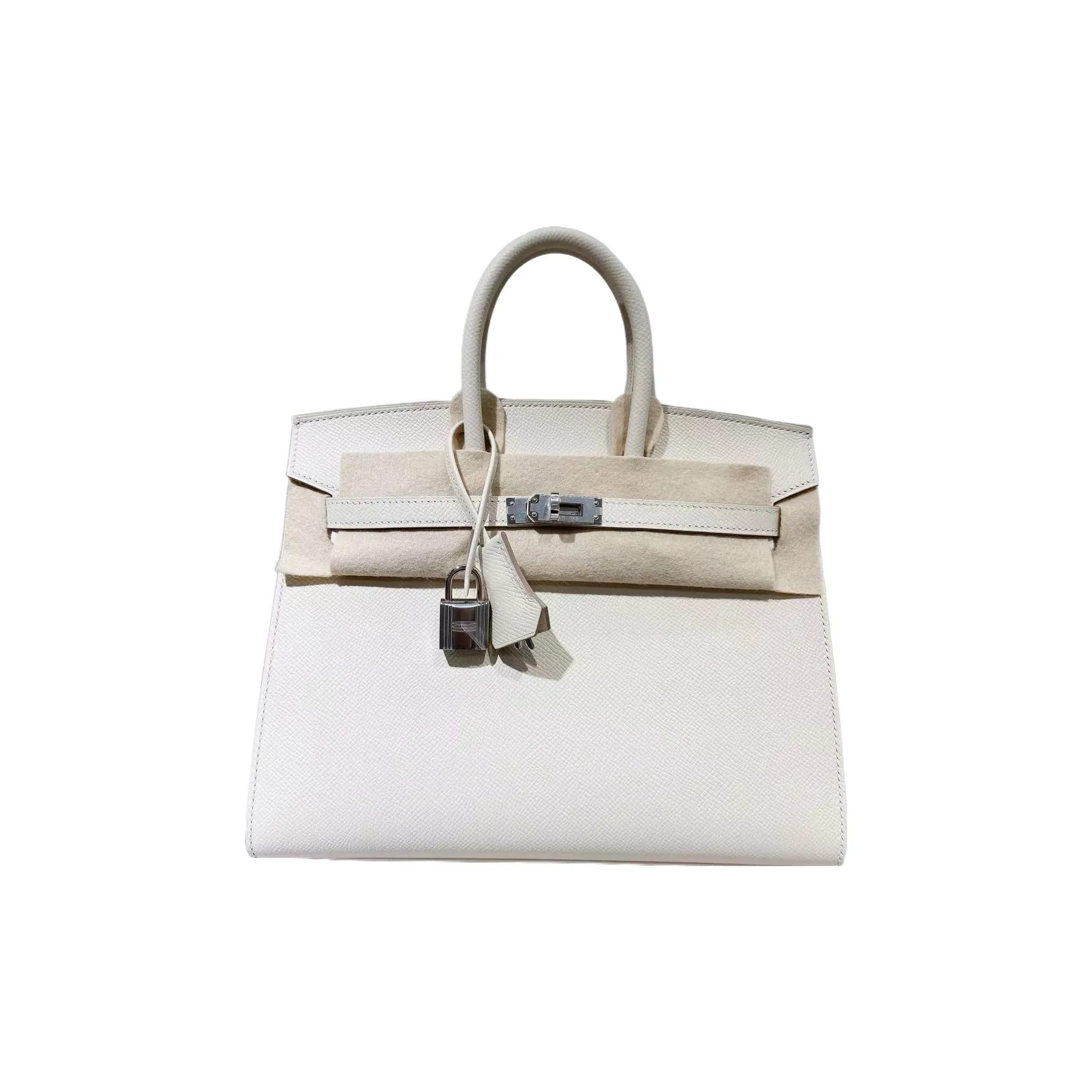 HERMES Birkin Epsom Leather Birkin Bag Handbag Women's 10 Craie Milkshake White