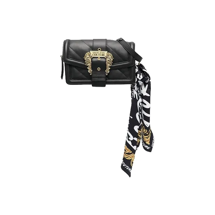 VERSACE JEANS COUTURE Полиэстер Сумка через плечо Сумка через плечо Обычная Женская Черная