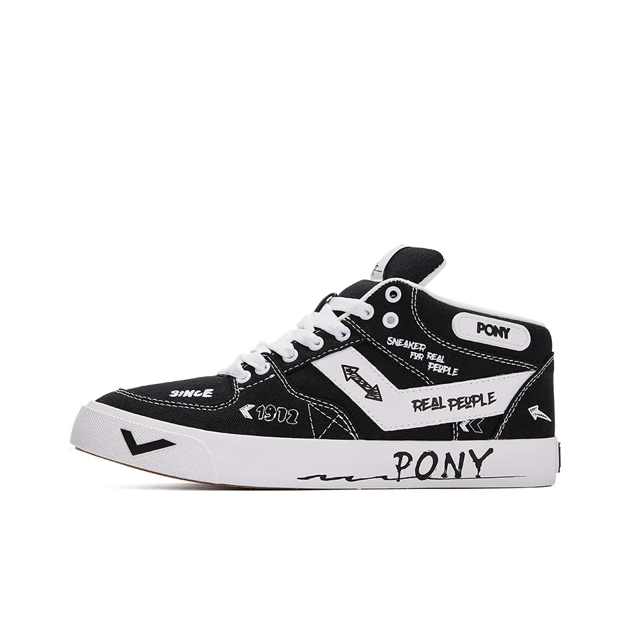 PONY Atop Low Top Скейтборд Кроссовки Unisex Черные