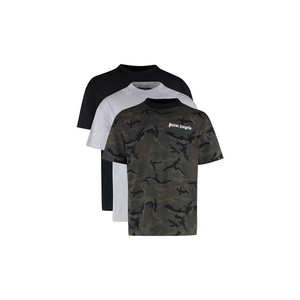 PALM ANGELS Camo Tripack Classic T Shirt