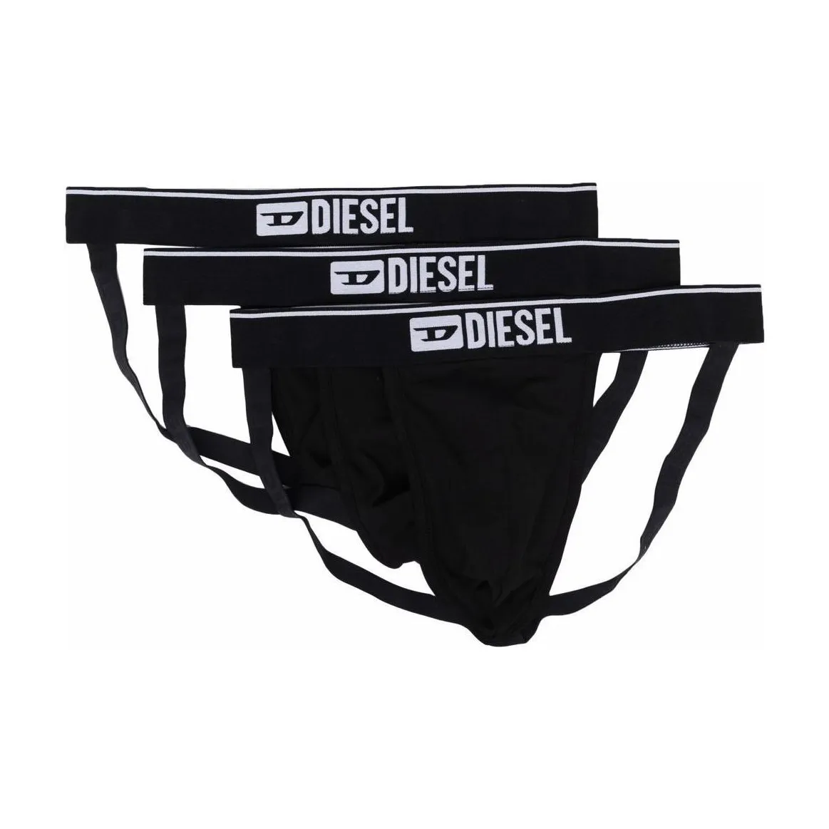 DIESEL Logo Waistband Pack Of Three Jockstraps