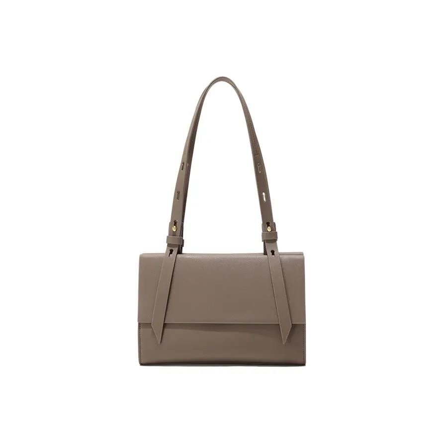 GXFMOD Cow Leather Shoulder Bag, Handbag, Shoulder Bag Large Size Women's Gray